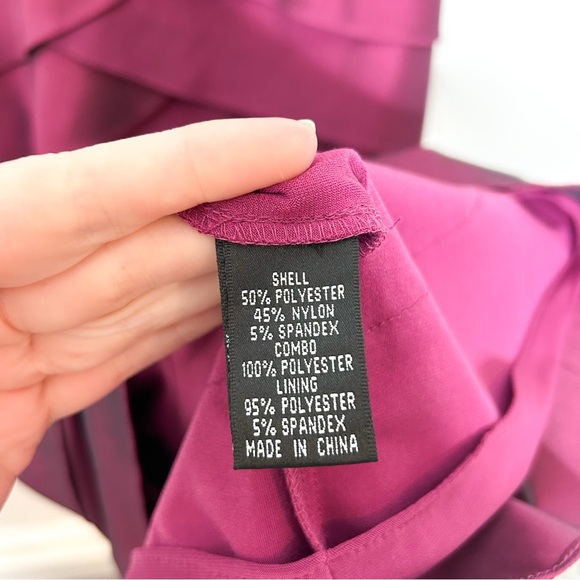 Adrianna Papell Semi Formal Cocktail Dress Burgundy Merlot Purple Red 6 - Picture 7 of 9